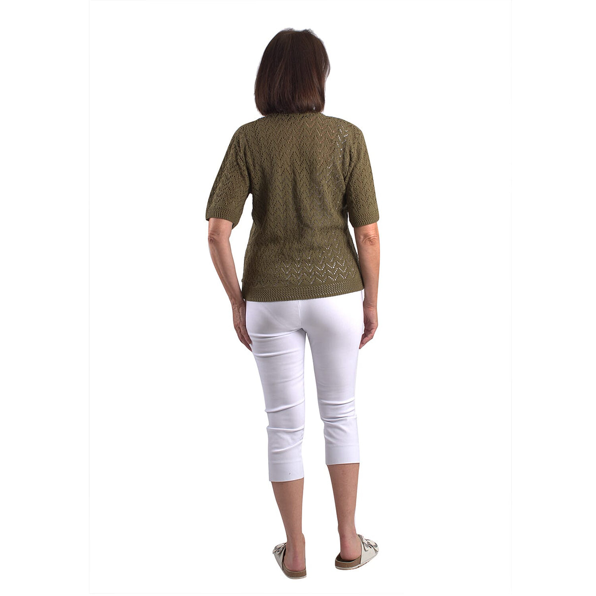 Pure and Natural Cotton Blend Summer Bolero (Size L-XL) - Khaki 7810719 3