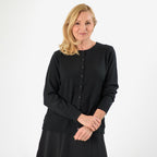 Pure And Natural Crew Neck Cardigans (Size 10) - Black