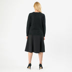 Pure And Natural Crew Neck Cardigans (Size 10) - Black