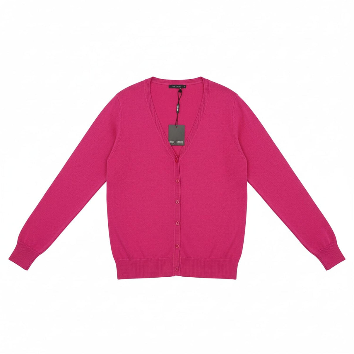 Pure and Natural Crew Neck Cardigan (Size 10) - Fuchsia 8094268 0