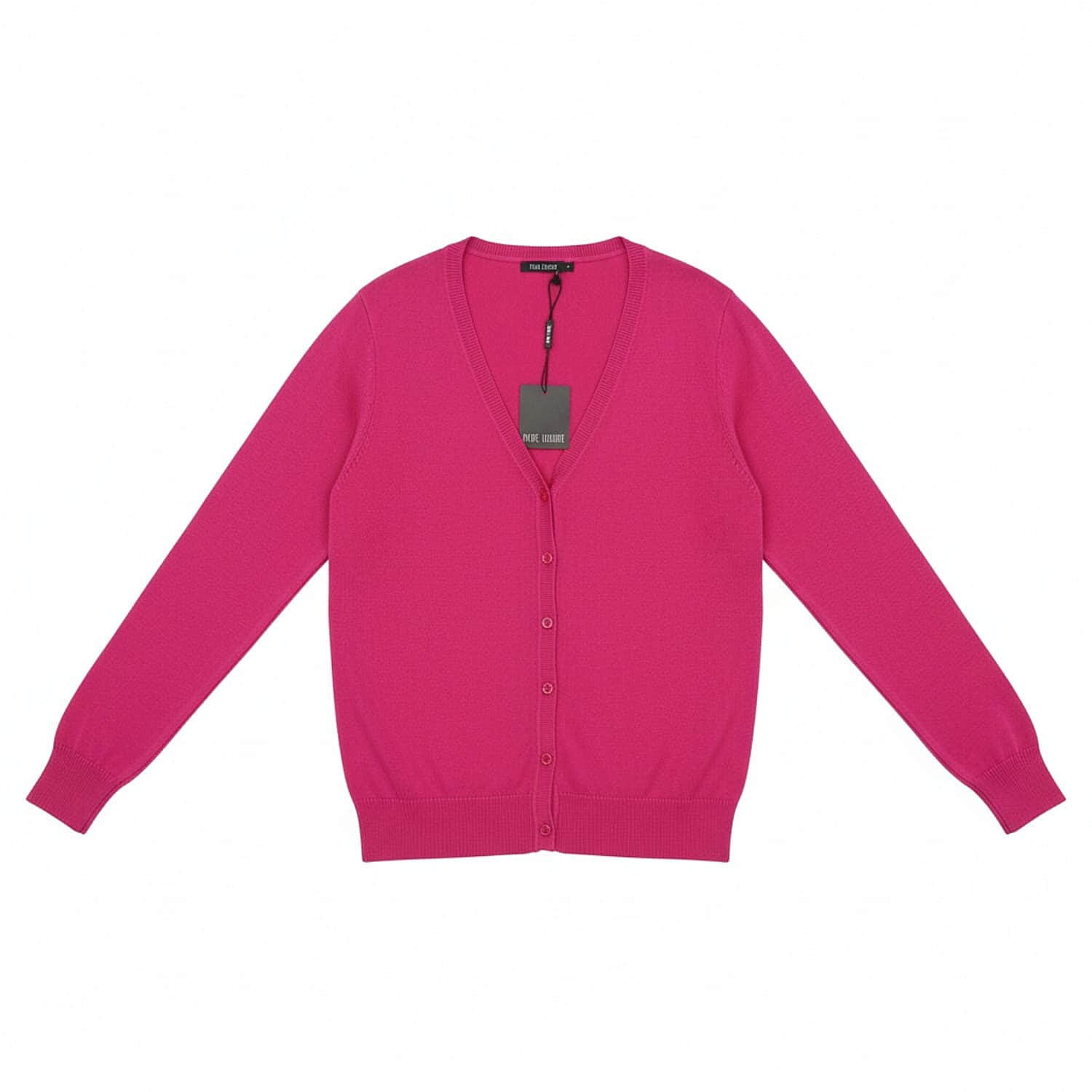 Pure and Natural Crew Neck Cardigan (Size 10) - Fuchsia 8094268 0