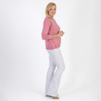 Pure and Natural Crew Neck Cardigan (Size 20) - Dusty Pink