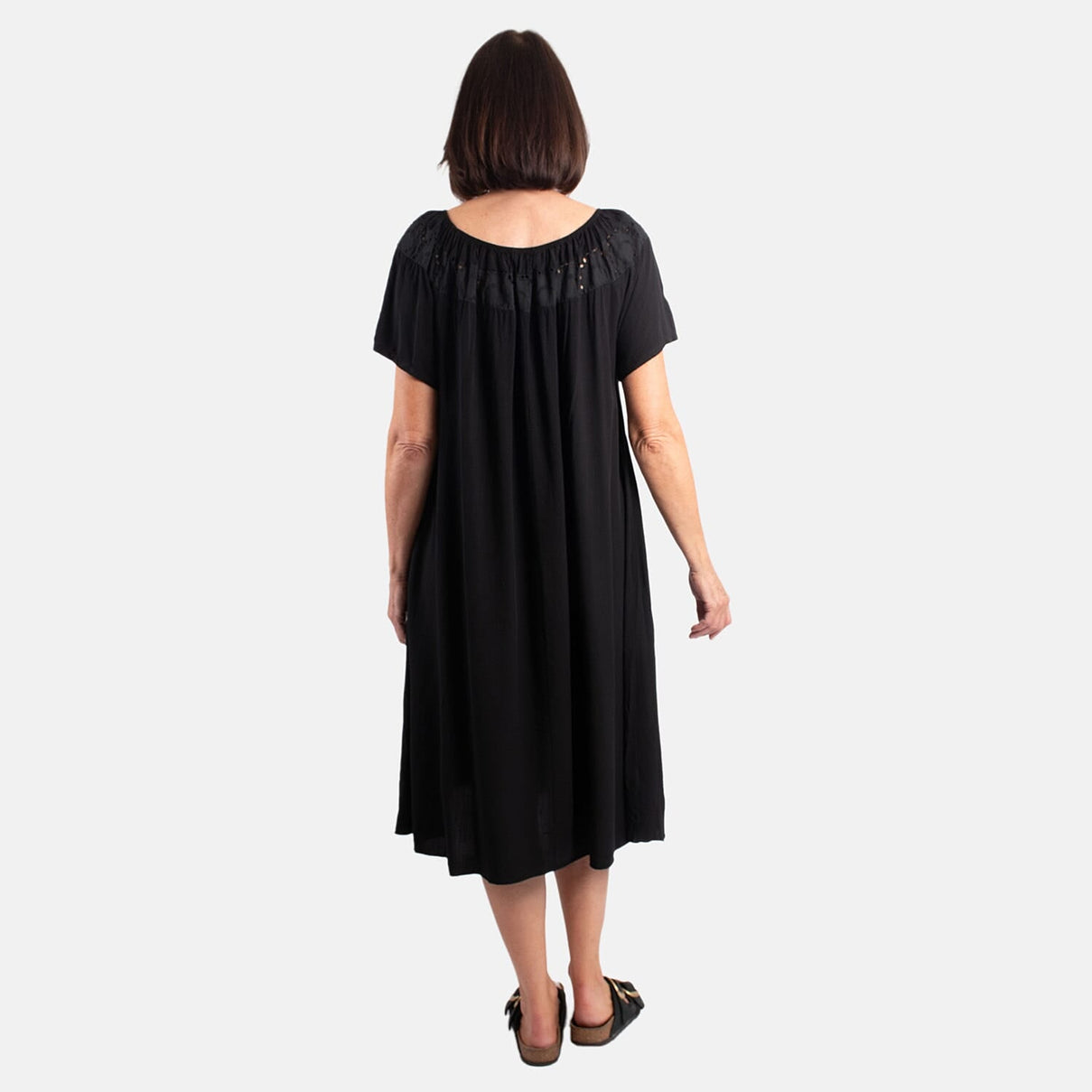 Pure and Nature Woven Tie Front Midi Dress V32525678 2