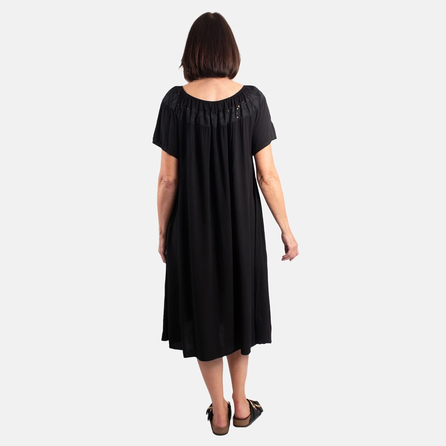 Pure and Nature Woven Tie Front Midi Dress V32525678 2