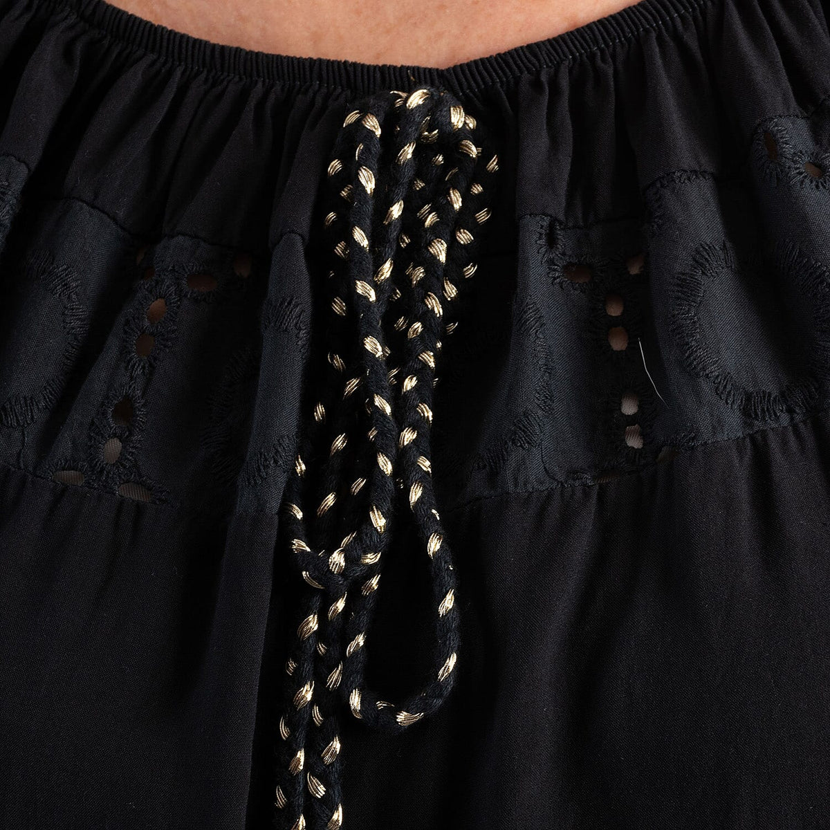 Pure and Nature Woven Tie Front Midi Dress V32525678 4