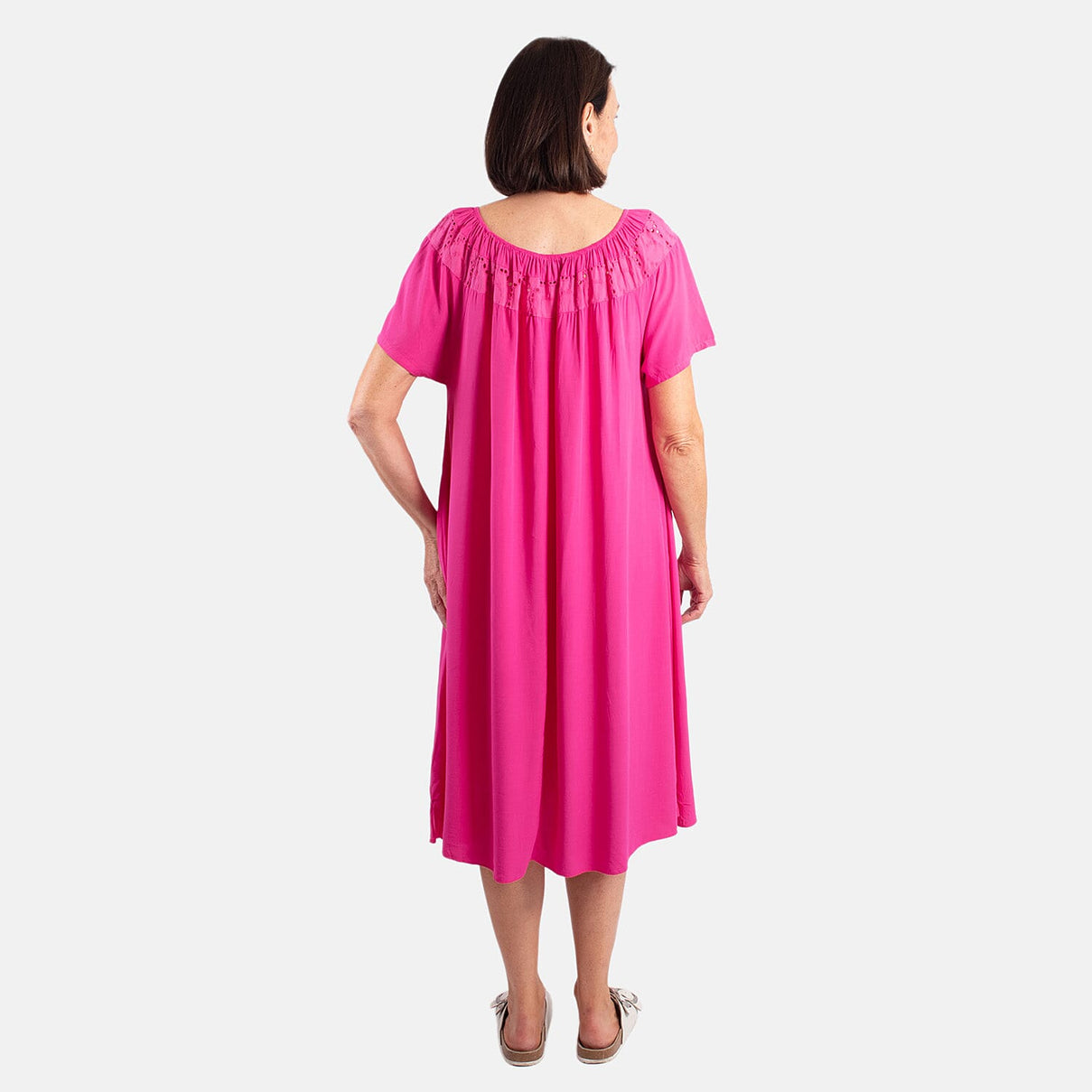 Pure and Nature Woven Tie Front Midi Dress 7823538 2