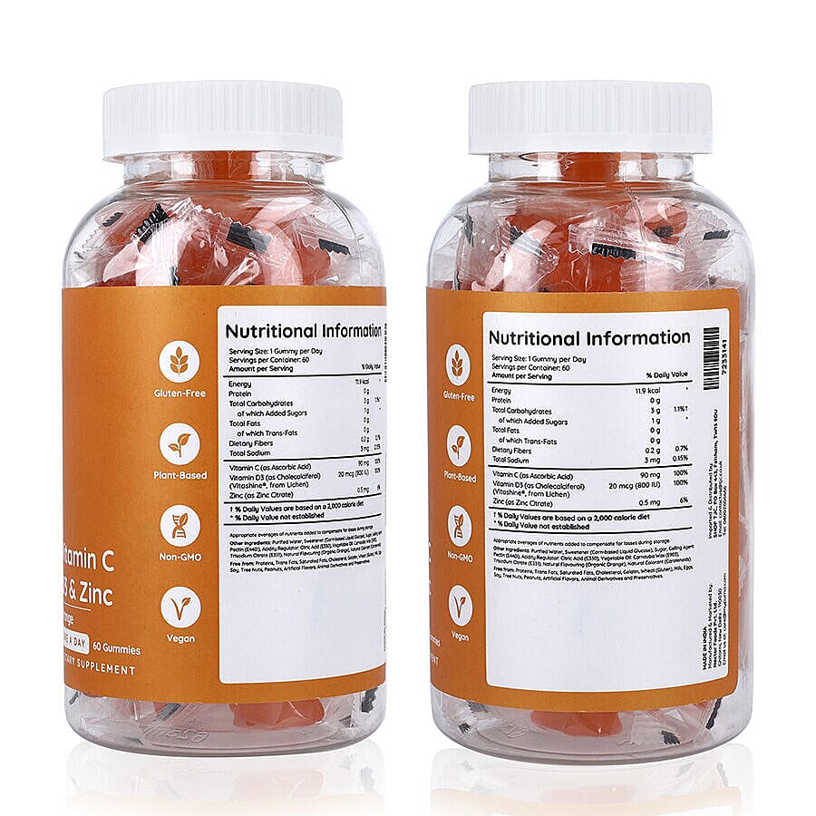 Purna - Orange Flavoured Vitamin C Gummies (60 Gummies) 7233141 7