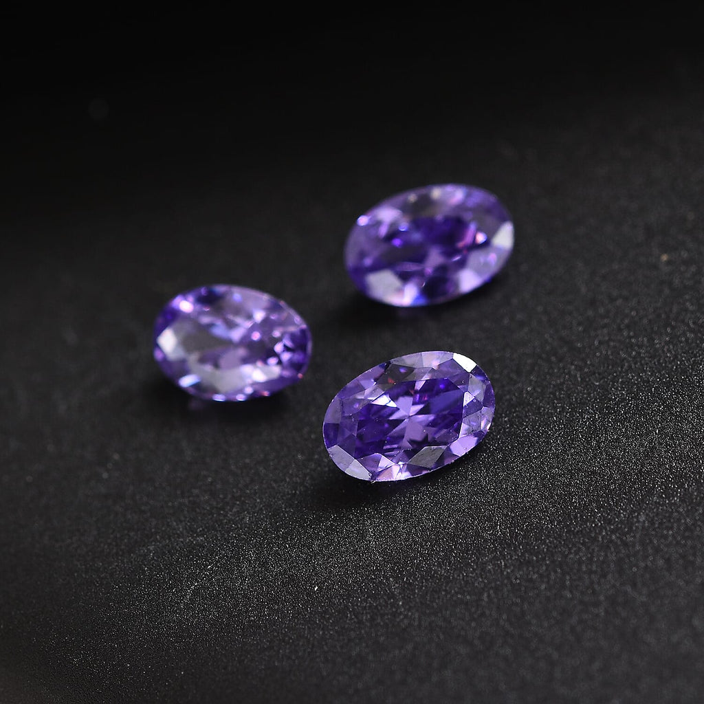 Purple Cubic Zirconia Oval Shape Gemstone 1.99 Ct. - 6x4 mm