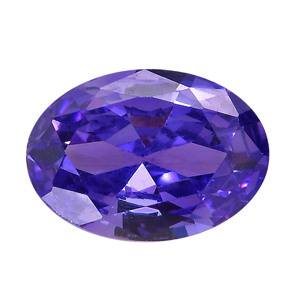 Purple Cubic Zirconia Oval Shape Gemstone 1.11 Ct. - 7x5 mm