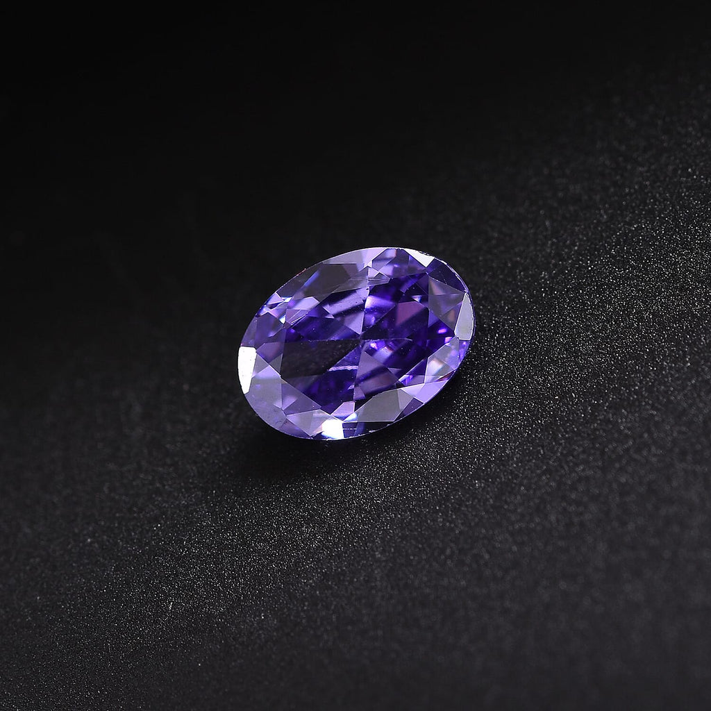 Purple Cubic Zirconia Oval Shape Gemstone 1.11 Ct. - 7x5 mm