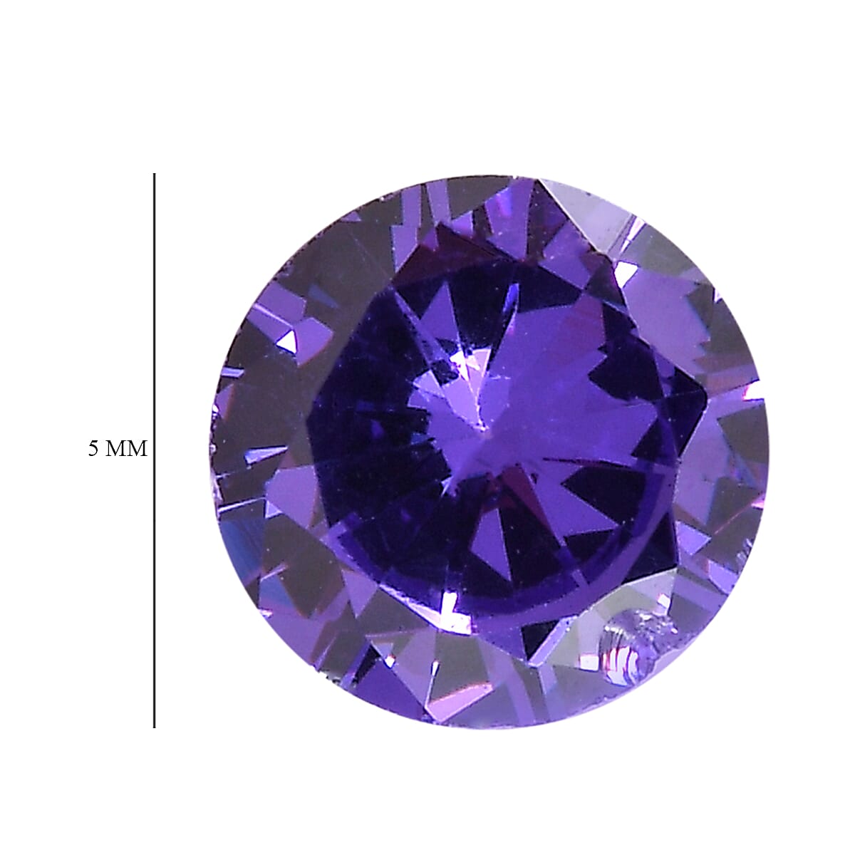 0.69 Ct. Purple Cubic Zirconia Loose Gemstone in Round Shape (5 mm) 8068509 4