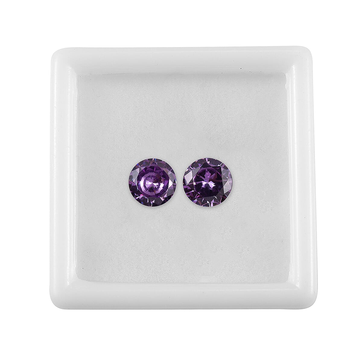 2.55 Ct. Set of 2 Purple Cubic Zirconia Loose Gemstones in Round Shape (6 mm) 8068510 4