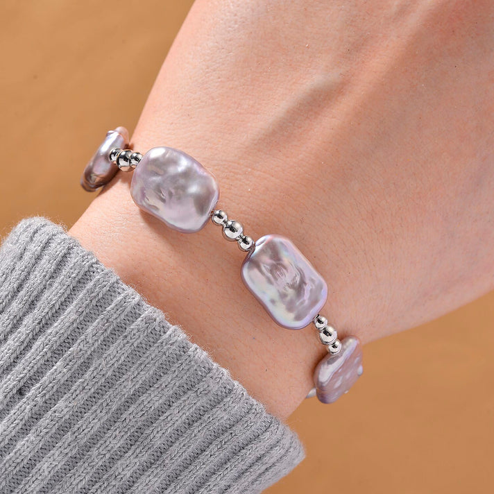 Multi Colour Freshwater Pearl Bracelet (Size 7 - 1.5 Inch Ext) With Lobster Clasp in Gold Tone V32729167 2