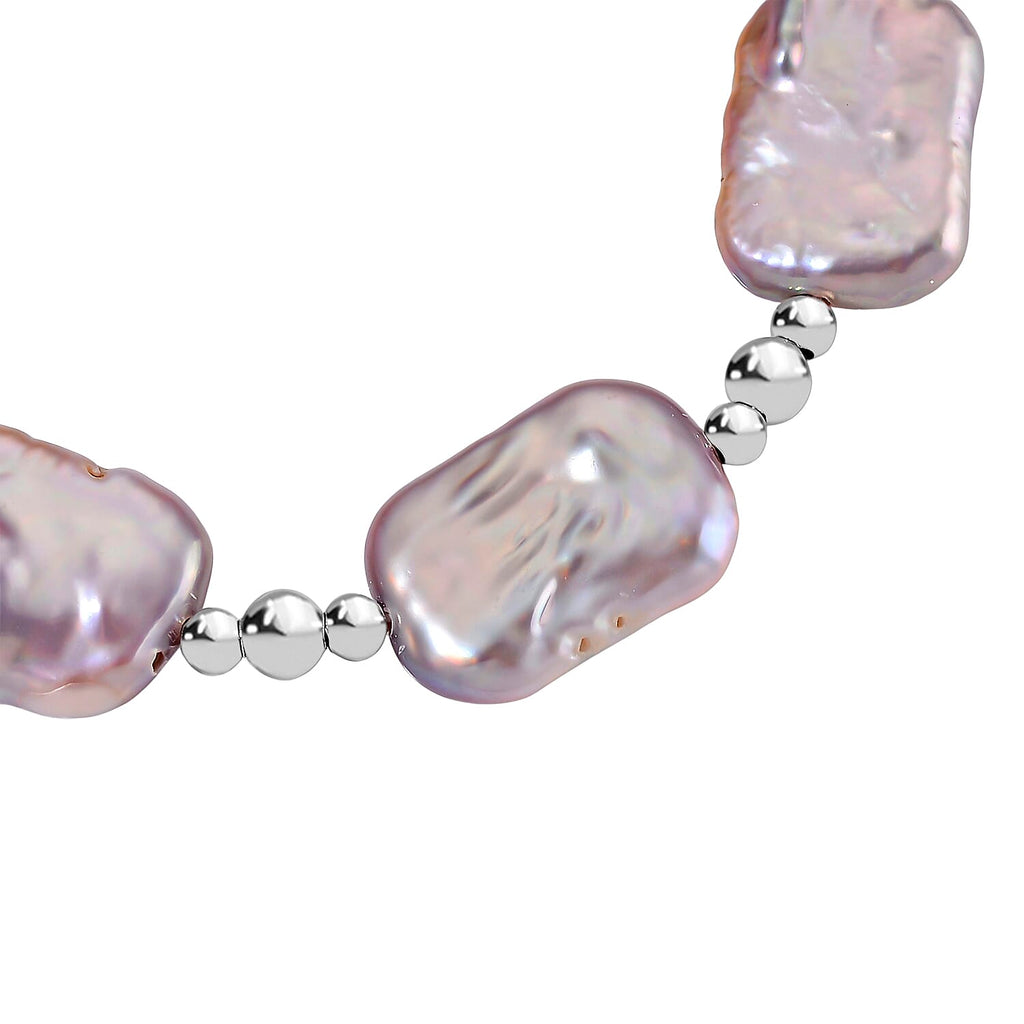 Multi Colour Keshi Pearl Bracelet (Size 7 - 1.5 Inch Ext)