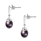 Purple Fresh Water Pearl  Fancy Earring  Sterling Silver 3.00 ct  7.720  Ct.