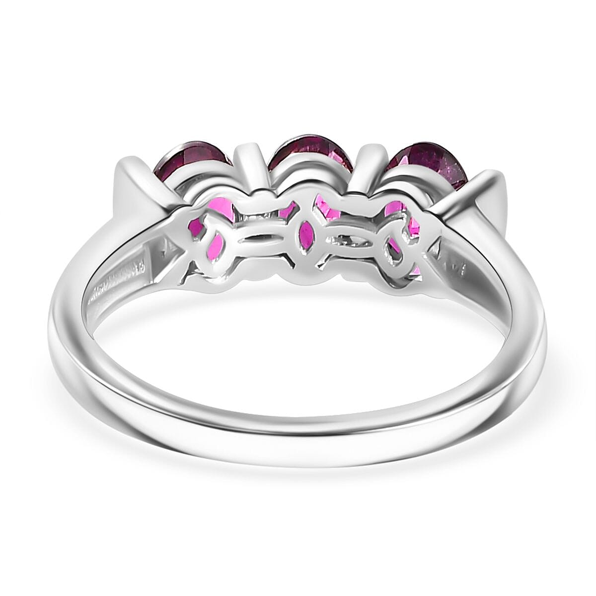 Rare Natural EMBER Garnet Ring in Rhodium Overlay Sterling Silver 1.80 ct 7817087 4