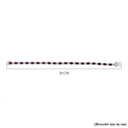 Natural Ember Garnet & Natural Zircon Tennis Bracelet (Size - 7.5) in Rhodium Overlay Sterling Silver 12.35 ct,