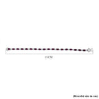 Natural Ember Garnet & Natural Zircon Tennis Bracelet (Size - 7) in Rhodium Overlay Sterling Silver 12.35 ct