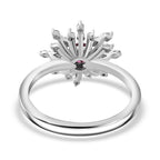 Tony Diniz Collection - Natural Ember Garnet, Natural White Zircon  Fancy Ring in Rhodium Overlay Sterling Silver