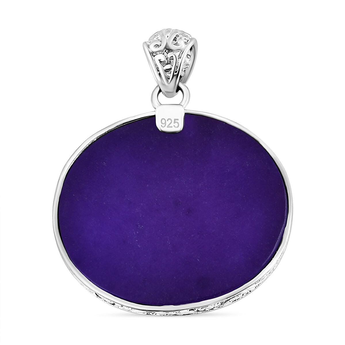 Royal Bali Collection - Purple Jade Dragon Pendant in Sterling Silver 55.00 Ct 7710675 4