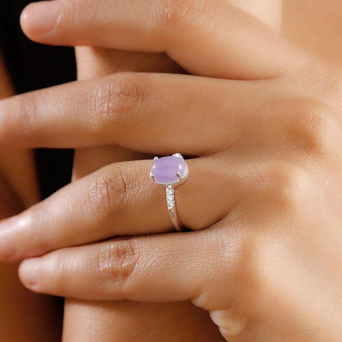 Purple Jade Ring in Sterling Silver 2.23 Ct. 7982735 2