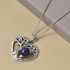 D'Joy Purple Mojave Turquoise Black Oxidised Pendant with Cable Chain (Size 20) Sterling Silver 1.76 Ct.