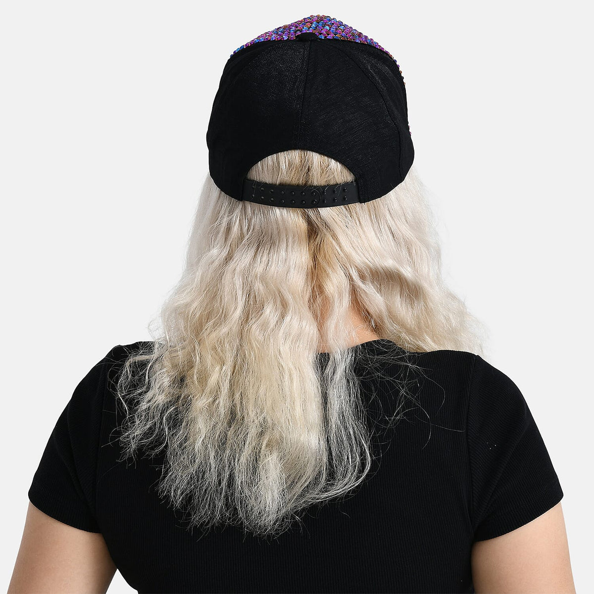 Purple Rhinestone Baseball Cap (57 cm) - Purple 8223100 3