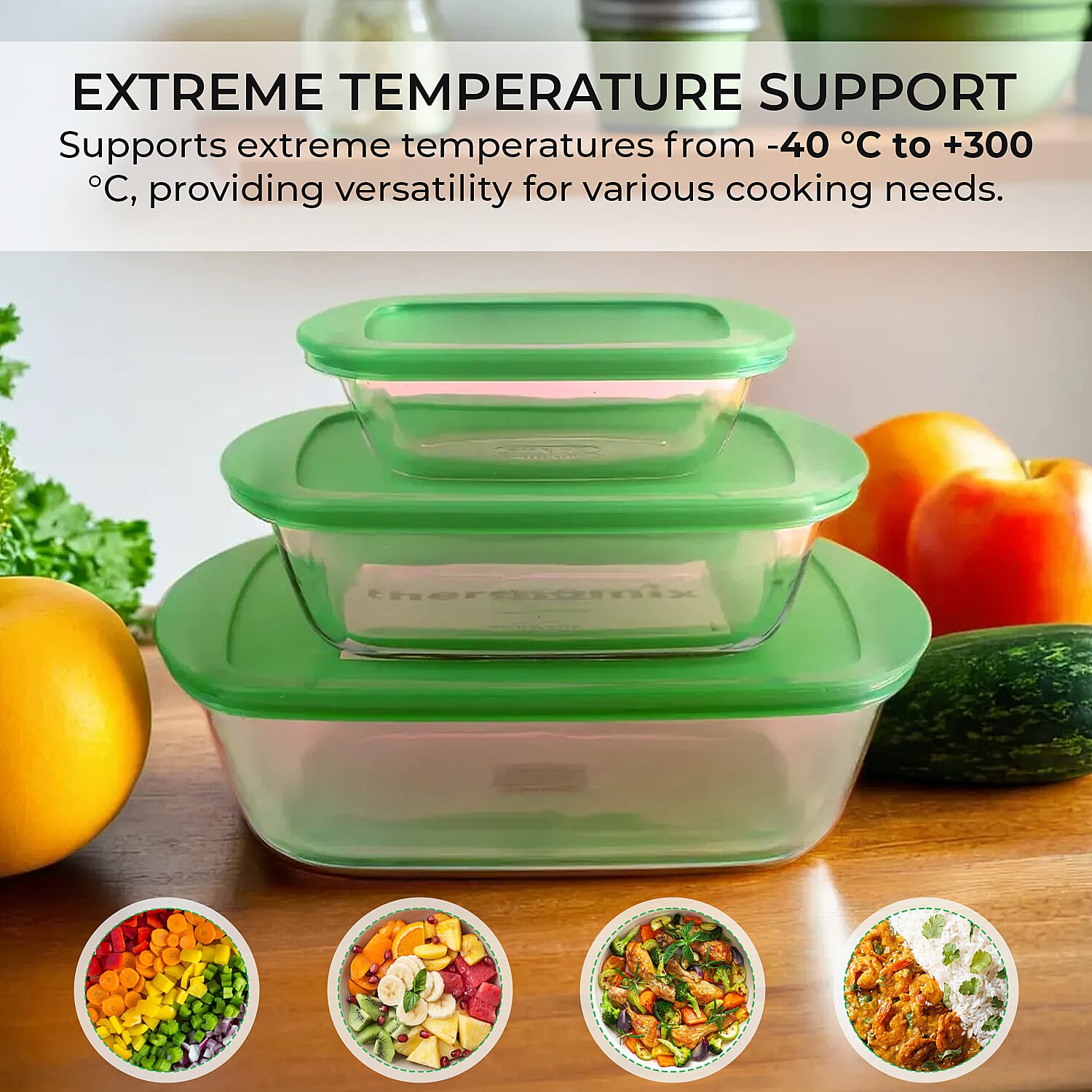 Pyrex 6 Piece Cook &amp; Store Rectangular Dishes Set (3 bowl and 3 Lids) 7672011 3