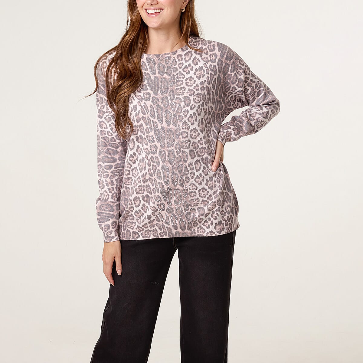 QED Leopard Print Knit Jumper (Size - 16to 20)  Brown 8275291 0