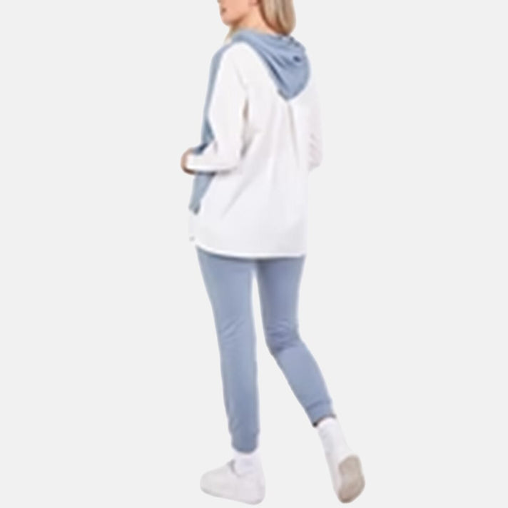 QED London Pullover Sweatshirt Hoodie With Shirt (Size M, 12 to 14) - Blue V32618615 2