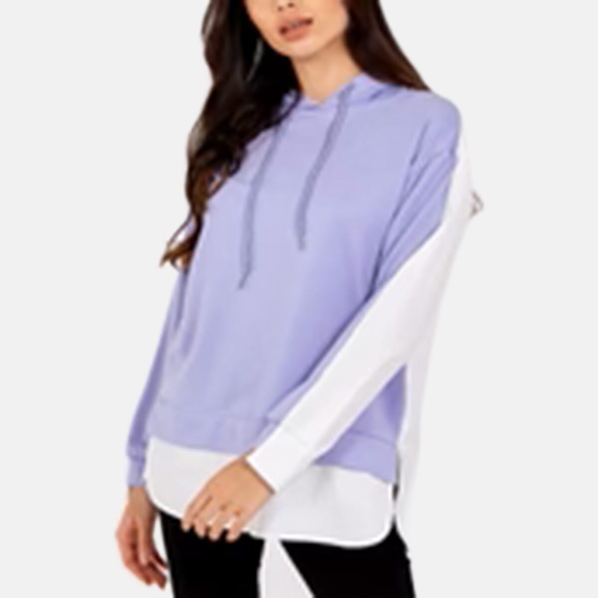 QED London Pullover Sweatshirt Hoodie With Shirt (Size S, 8 to 10) - Lilac V32530815 0