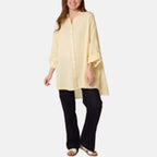 QED Crinkle Loose Fitting Oversized Shirt (Size 10-22) - Lemon