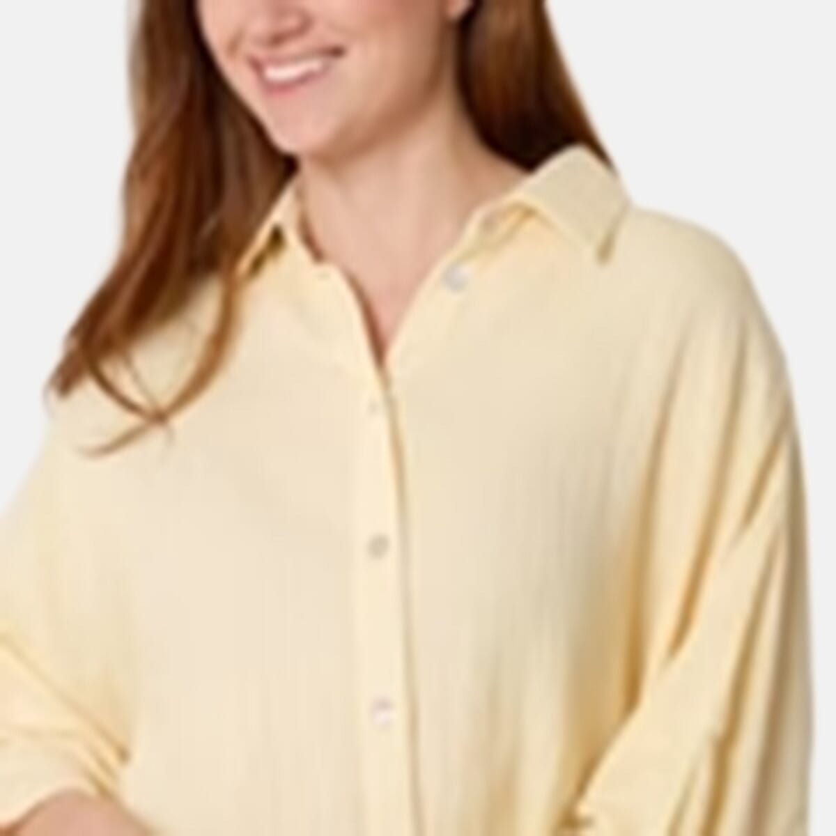 QED Crinkle Loose Fitting Oversized Shirt (Size 10-22) - Lemon V32610300 3