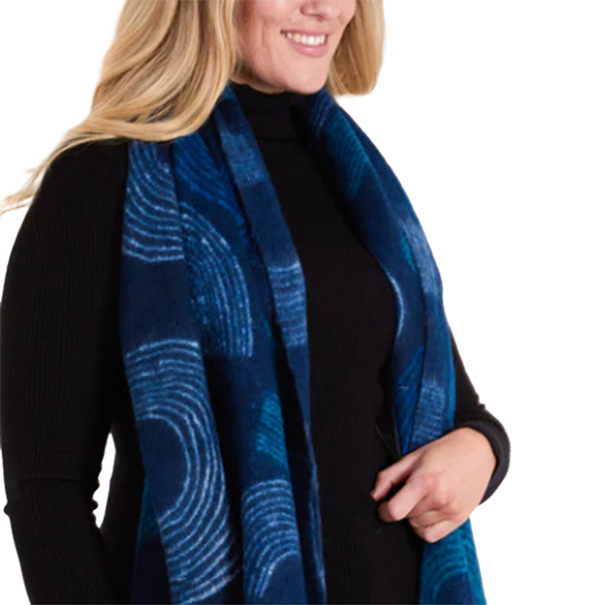 QED Multi Print Scarf (Free Size) - Blue 8363829 0