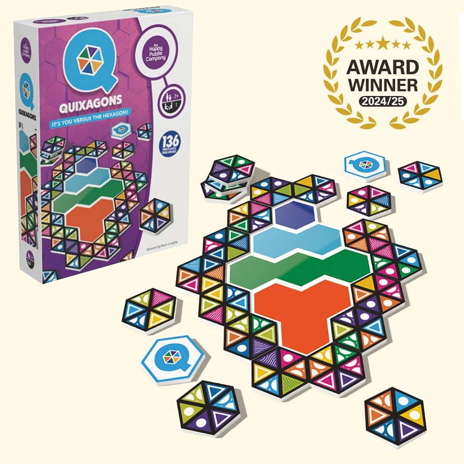 Quixagons Puzzle Challenge â€“ 136 Colour-Matching Brain Teasers 8024231 0