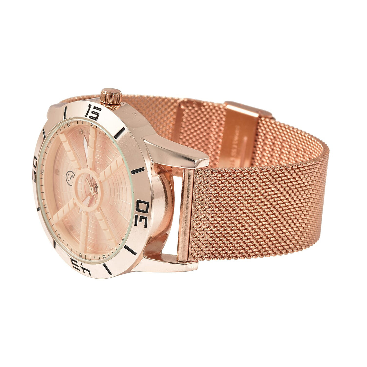 Queens Platinum Jubilee Edition- STRADA Japanese Movement Water Resistant Watch with Stainless Steel Mesh Band - Rose Gold 7145271 5