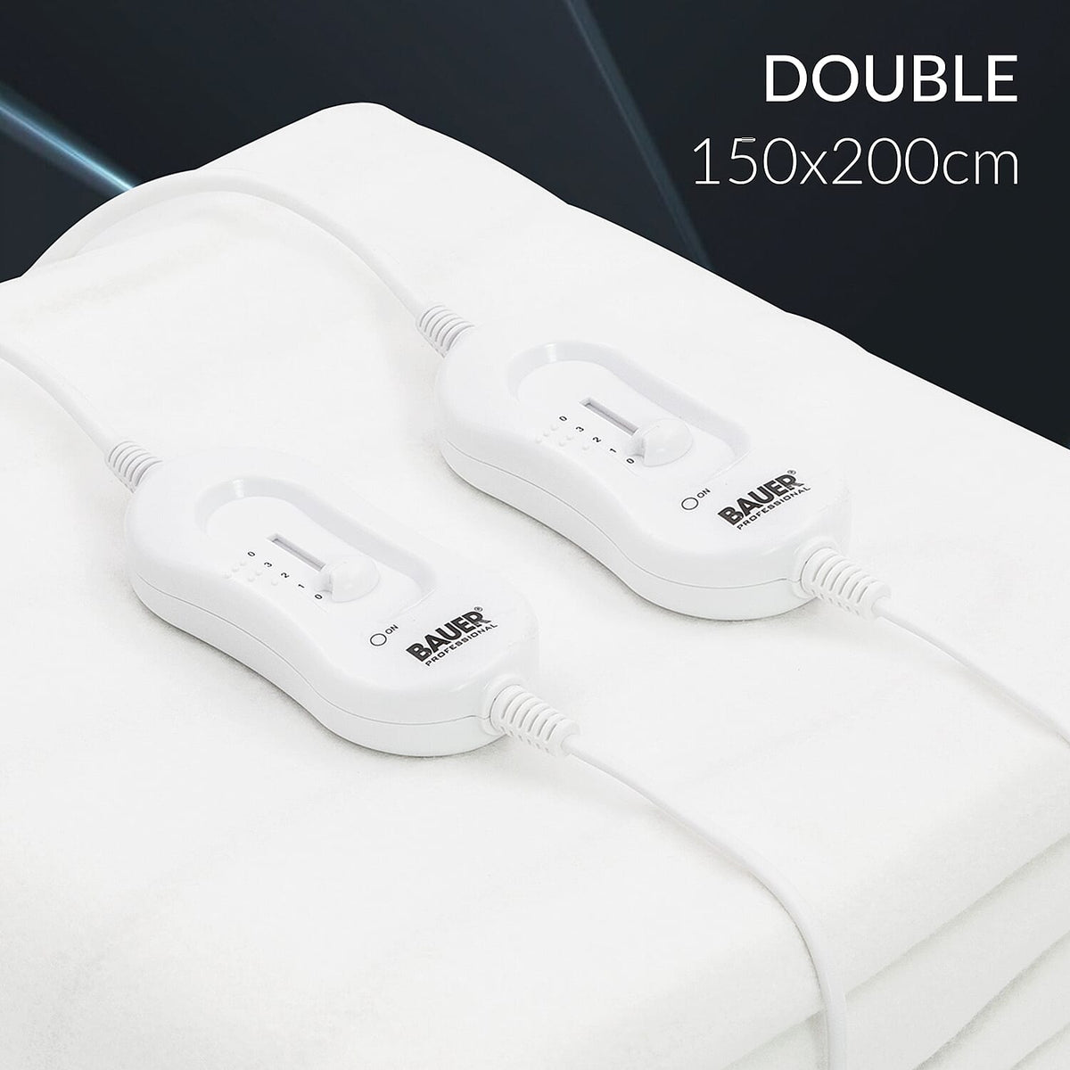 Bauer Electric Under Blanket (Size UK Superking) with Overheat Protection &amp; 3 Heat Settings (Voltage 220-240 V) - Off White 7681971 2