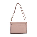 Quilted Diamond Pattern Crossbody Bag - Pink