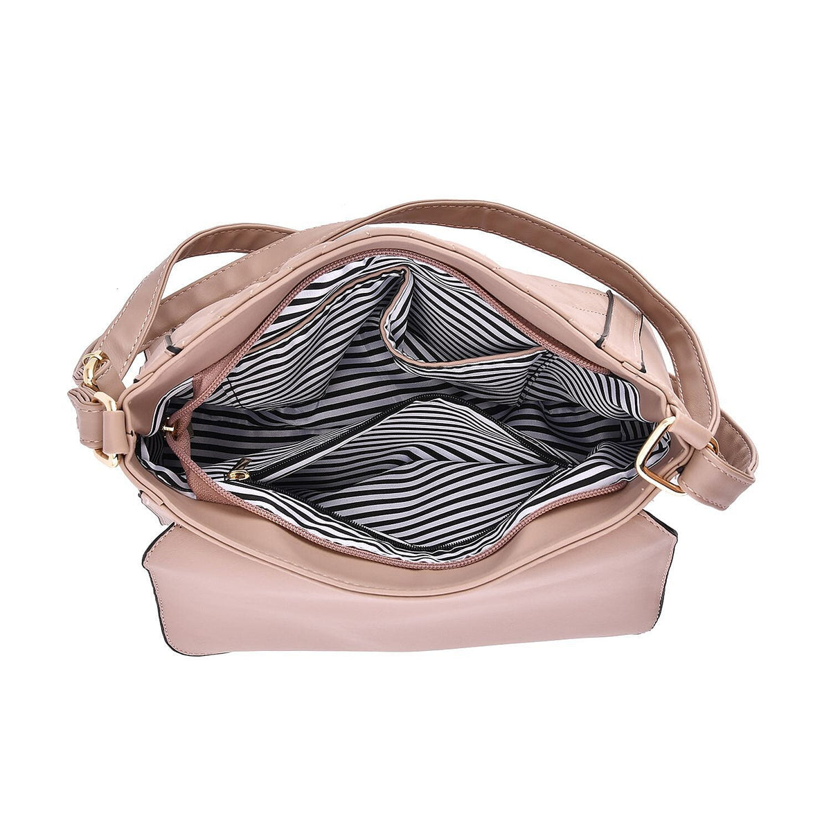 Quilted Diamond Pattern Crossbody Bag - Pink 7162546 6