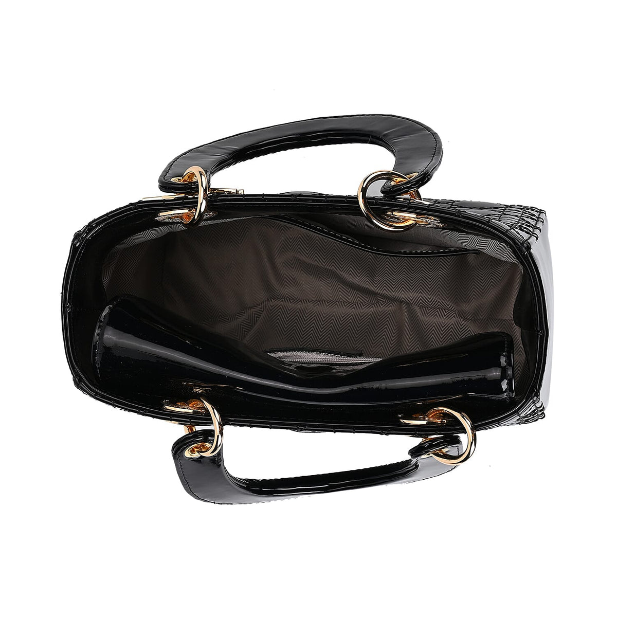 Quilted Lattice Pattern Genuine Leather Crossbody Bag 7890728 9