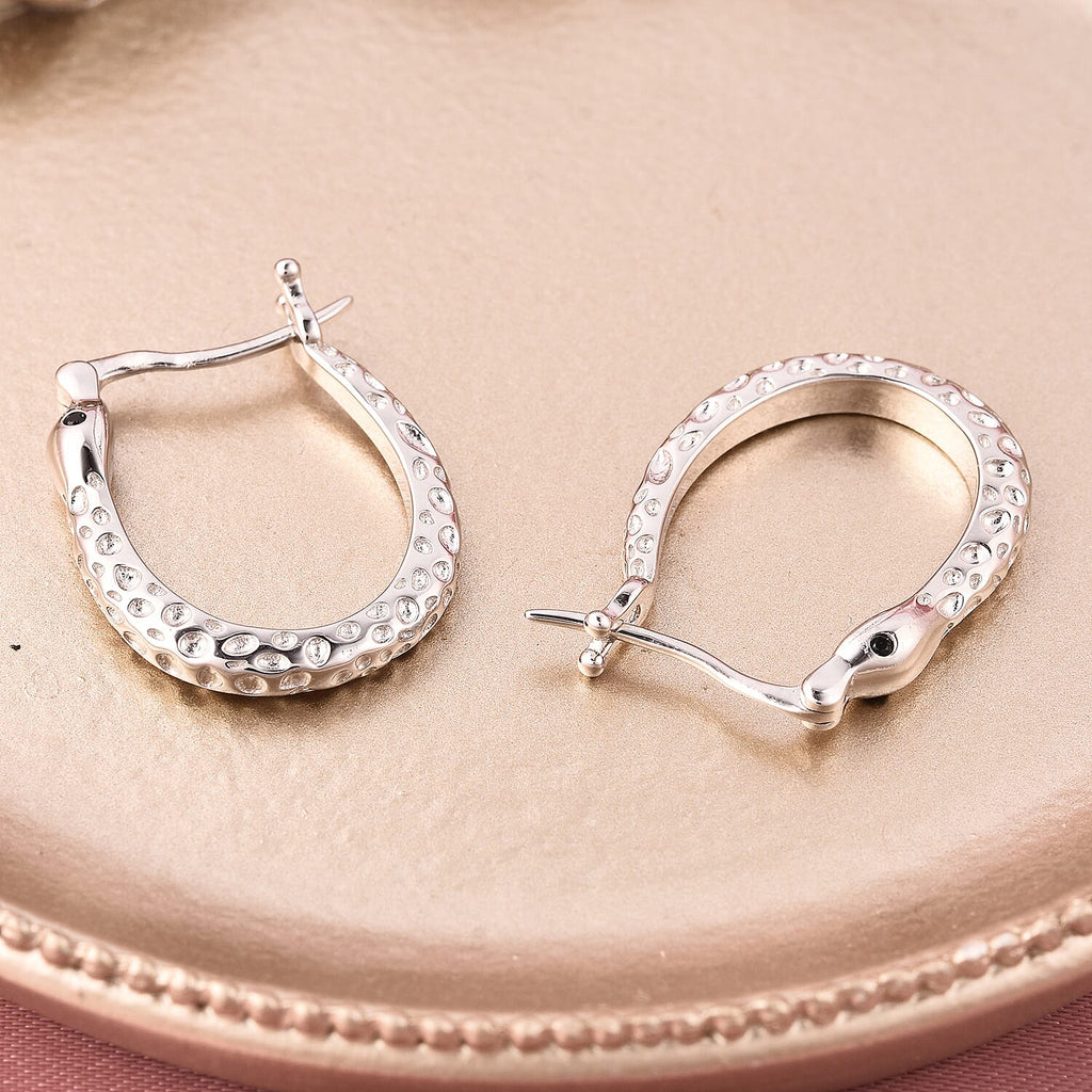 RACHEL GALLEY Black Spinel  Earrings (with Clasp) in Rhodium Overlay Sterling Silver