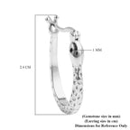 RACHEL GALLEY Black Spinel  Earrings (with Clasp) in Rhodium Overlay Sterling Silver