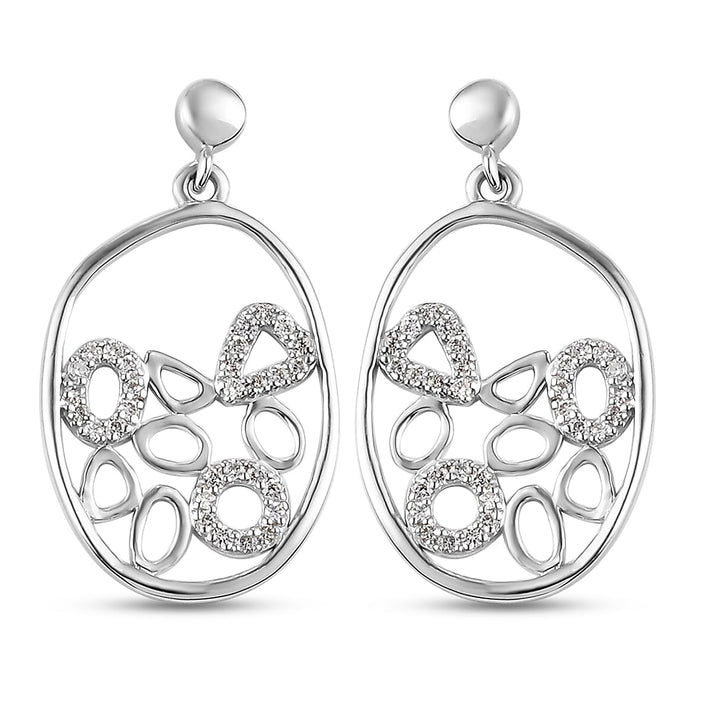 RACHEL GALLEY 14K White Gold Diamond Dangling Earrings 0.33 Ct. 7819720 1