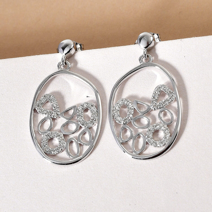 RACHEL GALLEY 14K White Gold Diamond Dangling Earrings 0.33 Ct. 7819720 2