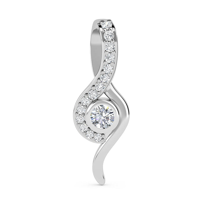 RACHEL GALLEY 14K White Gold IGI Certified SI-G-H Diamond Pendant 0.22 Ct. 9030523 1