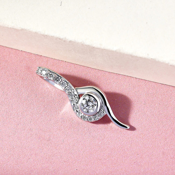 RACHEL GALLEY 14K White Gold IGI Certified SI-G-H Diamond Pendant 0.22 Ct. 9030523 2
