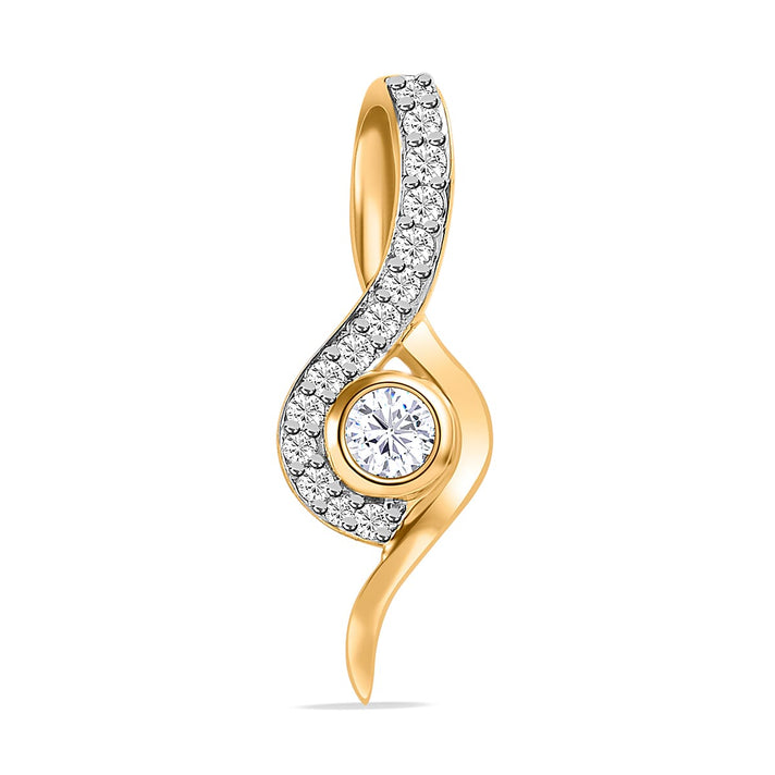 RACHEL GALLEY 14K Yellow Gold IGI Certified SI-G-H Diamond Pendant 0.22 Ct. 9030511 1