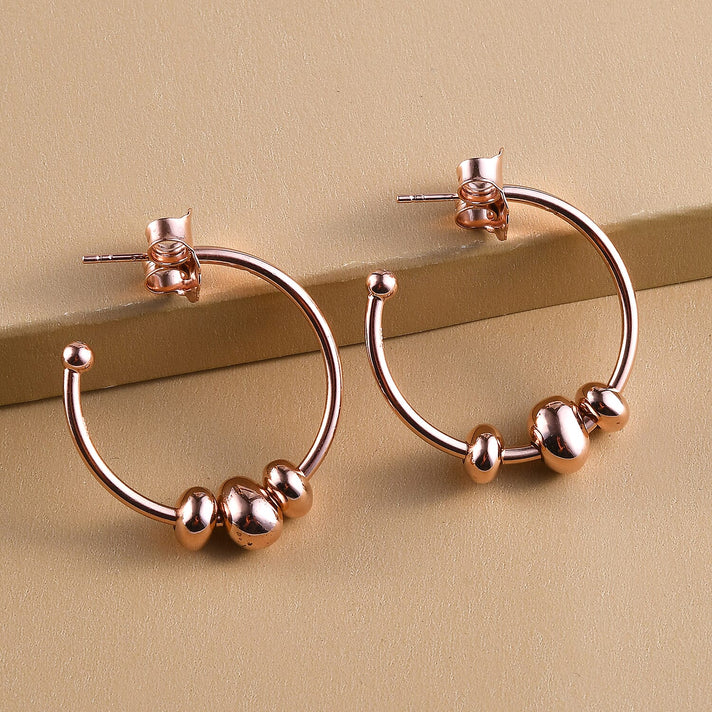 RACHEL GALLEY 18K Vermeil Rose Gold Overlay Sterling Silver Hoop Earrings (with Push Back) 3888529 1