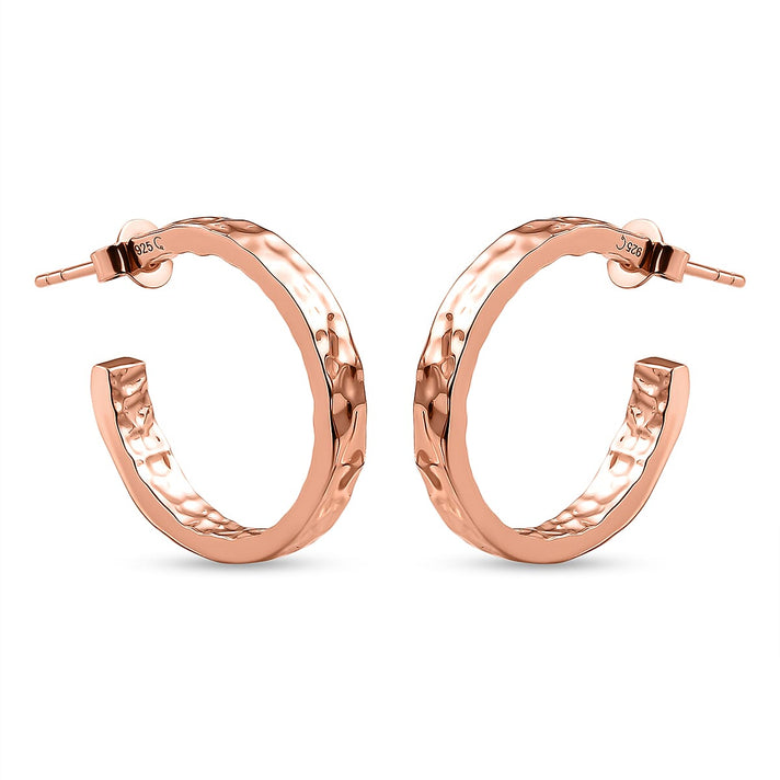 RACHEL GALLEY 18K Vermeil Rose Gold Overlay Sterling Silver Hoop Earrings (With Push Back) 3889976 1
