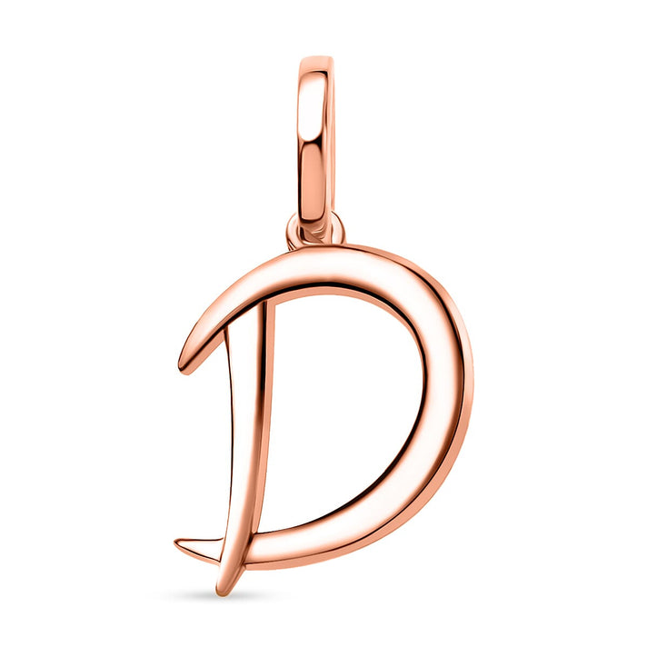 RACHEL GALLEY 18K Vermeil Rose Gold Overlay Sterling Silver Initial D Pendant 8726046 1